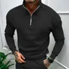 Hoodies voor heren Herfsttop voor heren Stijlvolle wintertrui Warme opstaande kraag Slim Fit Zachte elastische manchetten voor comfortabele trui