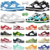 Men Designer Designer Sneakers Buty do biegania płaskie trampki panda biała czarna szara mgła potrójna różowa uniwersytet niebieski czerwony aktywny fuksia Wolf Grey Sanddrift Mens Treners