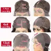 骨ストレートボブウィッグレースフロントヒューマンヘアウィッグ女性のための短い13x4 HD正面溝180％