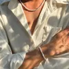 Bracelets porte-bonheur Sindlan Kpop Bracelet de perles pour hommes Boho Simple forme géométrique mâle bijoux de mode Pulsera Hombre articles