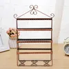 Jewelry Pouches Lady Holes Organizer Double-side Metal Layer Stand Earring Holder Rack Pendant Dresser Display Ornaments