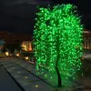 Neue glänzende künstliche Trauerweiden-Bäume, Lichter, 864 LEDs, 1,5 m, weihnachtliche dekorative Landschaftslampe für den Außenbereich