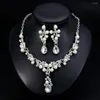 Collier boucles d'oreilles ensemble mariée boucle d'oreille exquise fausse perle strass pour la fête de mariage luxe bal Cocktail