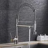 Kitchen Faucet Pull Down Sprayer Hot And Cold Water Mixer Tap 360 Rotation Kitchen Sink Faucet