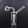 Tragbarer quadratischer Glasölbrenner Shisha Bong Bubbler Rauchende Wasserpfeifen Inline Matrix Perc Recycler Dab Rig Honeycomb Ash Catcher Shisha