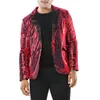 Men's Jackets Button Top Casual Fit Suit One Jacket Charm Coat Sequin Party Coats Boys Pinstripe For Men