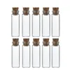 Vorratsflaschen 100 stücke 1 ml 2 ml Mini Wunschglasflasche mit Korkstopfen Transparent DIY Fläschchen Display Leere Klare Ätherisches Öl Gläser