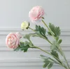 Dekorativa blommor 10st! Partihandel 3 huvuden Artificial Ranunculus Asiaticus Flower Fake Persian Buttercup Wedding Silk Dew Lotus