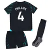 23 24 Walker Kids Kit Soccer Jerseys Ruben Bernardo Phillips Stones Ake Kovacic Grealish Home Away 3ème et manches longues Éditions spéciales Chemises de football