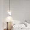 Hanglampen Minimalistische bedlamp Designer Slaapkamer Hangende lijn Licht Eenvoudig en modern Kan kleine kroonluchter optillen