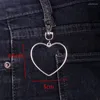 Keychains Punk On The Jeans Pants Women Men Heart Keychain For Hipster E Girl Boy Clothing Accessories Circles Key Chains