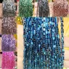 Beads Natural Stone Hematite Loose Colorful Plating Women Jewelry Making 4mm Square Cube Beaded For DIY Bracelet Necklace Parts