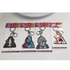 Gros Anime 3D Gradient Keychain Cartoon Image Keychain Pendentif Enfants Cadeau Acrylique Keychain