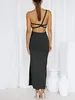 Women Bridesmaid Summer Bodycon Maxi One Shoulder Sleeveless Sexy Cut Out Formal Party Dress