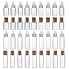 Vorratsflaschen 100 stücke 1 ml 2 ml Mini Wunschglasflasche mit Korkstopfen Transparent DIY Fläschchen Display Leere Klare Ätherisches Öl Gläser