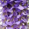 Decorative Flowers Wisteria White Silk Simulation Fake Artificial Party Decoration Marriage Country Wedding Deco