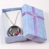 Pendant Necklaces 2023 Valentine Days Gifts I Love You To The Moon And Back Stainless Steel Floating Locket Necklace With 7pcs Charms Ladies