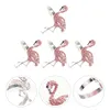 Ensembles de vaisselle 4 pièces Hawaii décor flamant rose serviette boucle fête anneaux fermoir titulaires alliage décoratif métal Banquet