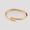 Love Gold Armband Nail Armband Designer Bangles For Women Mens rostfritt stållegering Armband Pulsera Pulseras Plated Gold Silver1917