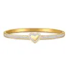 Original varumärke TFF Fashion Love Diamond Armband Light Luxury Non Fading Gold Peach Heart Personlig enkel handkläder