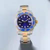 Trendy automatisch mechanisch herenhorloge met 3 klassieke kleuren blauw groen zwart hot selling kleur 40 mm 904L stalen opvouwbare gesp en designer horloges met strakke onderkant