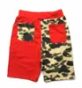 baden aap Heren Shorts Zomer Nieuwe Camouflage Splice Shark Beachwear Tiener Casual Shorts Broek Baden APE Broek