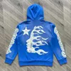 Hellstar Blue Sweatshirt Set Printed Men's 1 1 Hellstar Hoodie Rashed Overized Washing Hoodie T230806