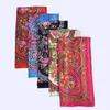 Sjaals 95 95 Cm Russische Bloemen Zijden Sjaal Voor Vrouwen Luxe Bloemenprint Satijn Vierkante Bandana Zakdoek Etnische Sjaal hoofd