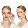 Okulary przeciwsłoneczne przenośne mini anty-blue penoder czytanie okularów kobiet eleganckie okulary z fase światło strzały presbyopiczni mężczyźni