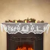 Mantel de encaje navideño, cubierta para chimenea del día religioso de la Virgen María, horno de camino de moda, decoración de fiesta en casa, 1 ud.