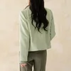 Costumes pour femmes femmes blazers décontractés Style coréen simple boutonnage à manches longues costume veste dames mode lâche Simple bureau Blazer