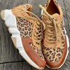 Dress Shoes Platform Sneakers Women 2023 Round Toe Low-top Leopard Wedge Shoes Women's Size 43 Lace Up Socofy Casual Sports Shoes J230806