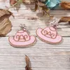 Boucles d'oreilles pendantes 6 paires - chapeau de cowboy perlé perle de rocaille pour les femmes enterrement de vie de jeune fille nuit cowgirl bijoux accessoires