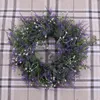 Decoratieve Bloemen 30cm Kunstmatige Lavendel Opknoping Krans Voordeur Tuin Bloem Muur Garland Thuis Raam Feestdecoratie