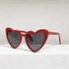 Designer SL sunglasses Luxury brand Metal Y love sunglasses style ins same personalized heart shaped Sunglasses Fashion men and women glasses with box 18 YSLity PLNM