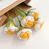 Decoratieve Bloemen 1pc Rose Gebreide Bloem Haak Hand Geweven Boeket Bruiloft Voor Bruid Feestdecoratie Zelfgemaakt Cadeau