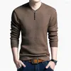 Pulls pour hommes Ot vente couleur unie pull hommes col en V pull décontracté manches longues marque hommes I qualité laine Casmere