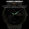 Relógios de pulso POEDAGAR Men Watch Top Business Relógios Mens Quartz Full Steel Relógio de Pulso Impermeável Luminoso Relogio Masculino