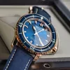 Relojes de pulsera Reef Tiger/RT, relojes de buceo para Hombre, esfera azul dorada, superluminosa, analógico, automático, Reloj para Hombre RGA3035