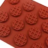 Stampi da forno Waffle Stampo in silicone per uso alimentare Strumento per la produzione di tondi fai-da-te Pratico cioccolato Forniture Utensili da cucina