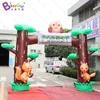 wholesale New custom built 4x3mH inflatable forest arched door with squirrel air blown event entrance arches for amusement park decoration toys sport