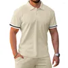 Tute da uomo Polo estiva T-shirt e set corti Pantaloncini da uomo Top a maniche Pantaloni Abiti traspiranti di colore brillante Corsa casual Streetwe