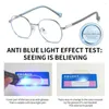 Okulary przeciwsłoneczne niebieskie promienie blokujące dzieci anty-blasku światło szklanki ultralekkie metalowe komputer gogle silikonowe ochrona okularów okrągłych okularów