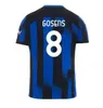 23 24 LukakuサードアウェイサッカージャージInter dzeko Lautaro Fans Player 2023 2024プレーヤーバージョンAlexis Correa Barella Milan Shirdユニフォームメンズジャージー