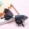 Sunglasses Po Prop Frameless Fashion Eyewear Vintage Metallic Durable Butterfly Stylish Eyeglasses Female