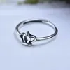 Cluster Rings 925 Crown Little Finger Ring Colorless Korean Version Tail Female Inscription Girlfriend's Birthday Personalized Gift