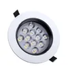 5PCS LEDダウンライト9W 12W 15W 18W LED天井凹部薄暗いアルミニウム合金ランプスポットライト