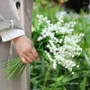 Dekorativa blommor 6 st/lt fin vit liljan av dalen blommor växter inomhus sällsynt klocka orkidé rik aroma bonsai vackra