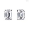 2023 New Trendy Custom Fashion Lab Grown Diamond Solitaire Emerald Moissanite Earrings