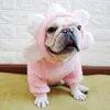 Vestuário para cães Coral Fleece Elegante Chapéu de Girassol Resistente a Rasgos Moletons para Animais de Estimação 3 Cores Roupas Opcionais Atraentes para Cachorros